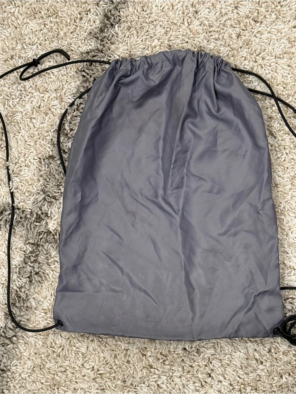 Alexander Wang Gray Drawstring Backpack with Black Cords